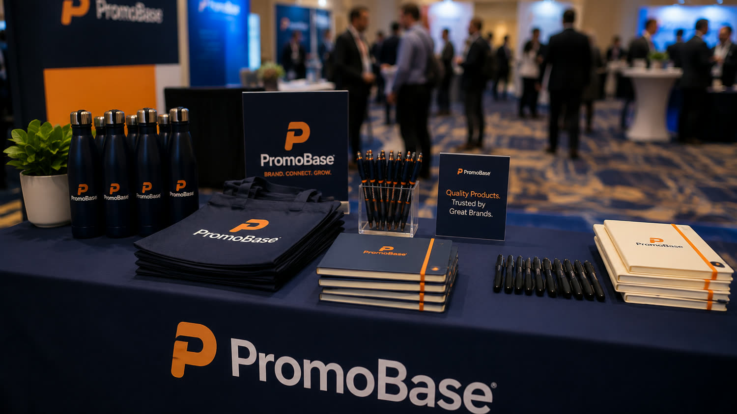 Stand de PromoBase en evento corporativo